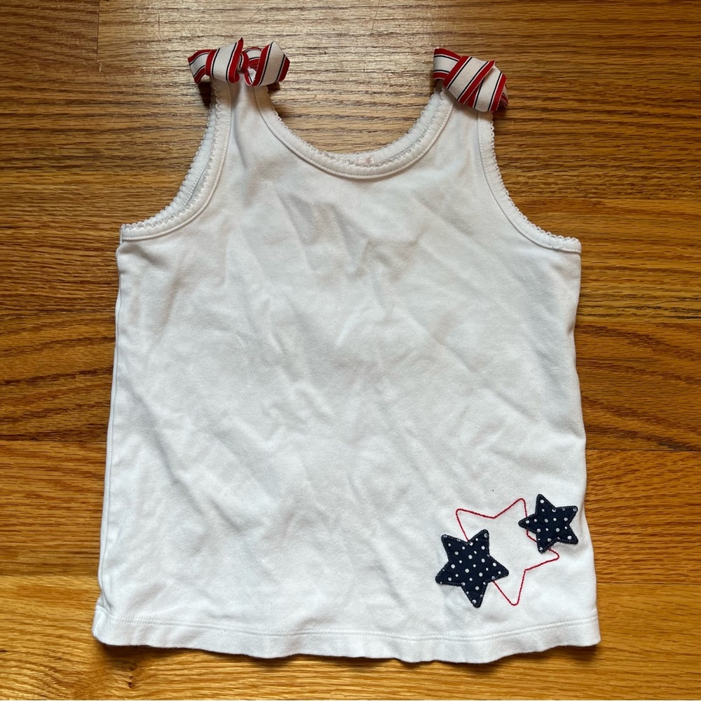 Janie and Jack white patriotic tank top size 4T